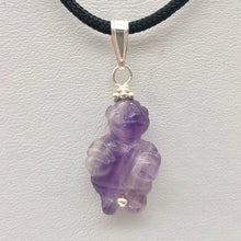 Load image into Gallery viewer, Hand Carved Amethyst Goddess of Willendorf and Sterling Silver Pendant 509287AMS - PremiumBead Alternate Image 6
