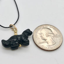 Load image into Gallery viewer, Obsidian Diplodocus Dinosaur with 14K Gold-Filled Pendant 509259OBG - PremiumBead Alternate Image 4
