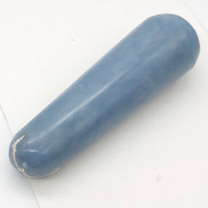 Angelite Calcite Specimen Wand Massage Crystal| 3 1/2" | Blue | 65.34g