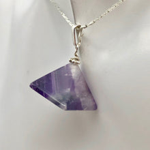 Load image into Gallery viewer, Contemplation Amethyst Pyramid Sterling Silver Pendant | 1 3/8&quot; Long |Purple | - PremiumBead Alternate Image 7
