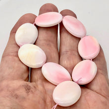 Load image into Gallery viewer, Conch Shell. Oval Half Strand | 25x18x6mm | Pink White | 8 Bead(s)
