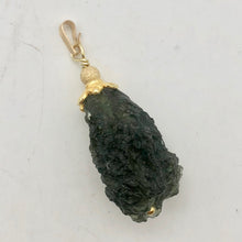 Load image into Gallery viewer, Other Worldly Green Moldavite Meteor 14KGF Pendant - PremiumBead Alternate Image 6
