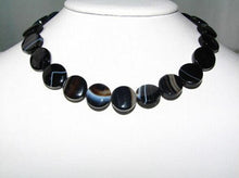 Load image into Gallery viewer, Black and White Sardonyx Agate 15mm Coin Bead Strand108580 - PremiumBead Primary Image 1
