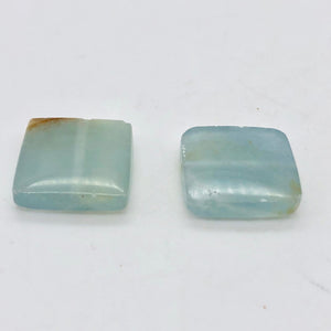 2 Unique Aquamarine Square Pendant Beads | 15x15x4mm | Blue | 2 Bead | 008145 - PremiumBead Primary Image 1