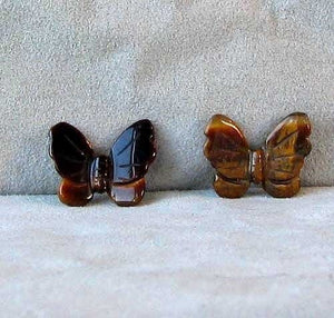 Flutter Hand Carved Tigereye Butterfly Beads | 21x18x5mm | Golden Brown - PremiumBead Alternate Image 5