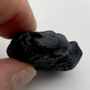 Tektite Display Specimen - Perfect Worry Stone | 1.75x1.38x.5" | Black | Oval | - PremiumBead Alternate Image 2