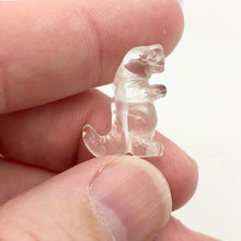 Load image into Gallery viewer, T-Rex Dinosaur 2 Carved Quartz Tyrannosaurus Rex Beads | 20x15x7mm | Clear - PremiumBead Alternate Image 2
