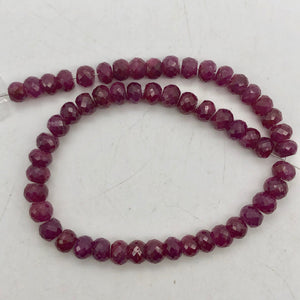 5 Natural Ruby 5.5to5x4.5to3.5mm Faceted Roundel Beads | Red | 6 cts | - PremiumBead Alternate Image 5