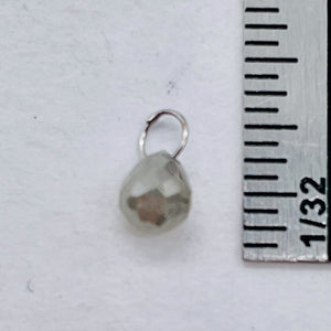 Diamond w/Loop .40 cts Teardrop | 4x3 mm | Green | 1 Pendant |