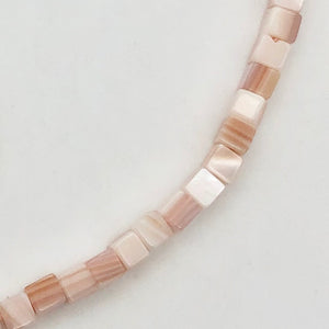 Natural Pink Mother of Pearl Shell 3x3x3mm Cube Bead Strand - PremiumBead Alternate Image 7