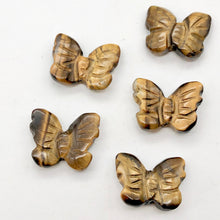 Load image into Gallery viewer, Flutter Hand Carved Tigereye Butterfly Beads | 21x18x5mm | Golden Brown - PremiumBead Alternate Image 3
