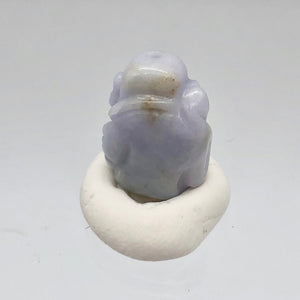25cts Hand Carved Buddha Lavender Jade Pendant Bead | 21x14x9mm | Lavender - PremiumBead Alternate Image 6