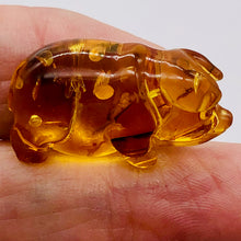 Load image into Gallery viewer, Amber carved Pig Talisman Worry-Stone | 39x25x7 mm | Orange | 1 Figurine |
