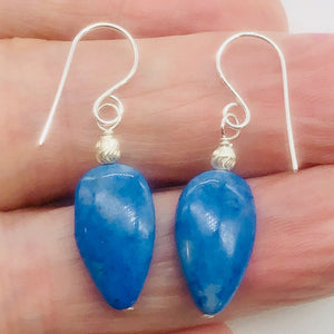 Lapis Lazuli and Sterling Silver Earrings | 1 5/8" (Long) | Blue | 1 Pair |