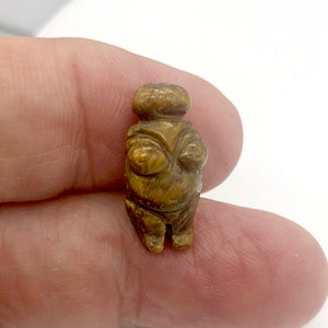 Tiger's Eye Goddess of Willendorf Figurine | 21x11x8mm | Golden Brown - PremiumBead Alternate Image 5
