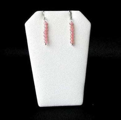 Stiletto Gem Quality Rhodocrosite Drop Silver Earrings 5705 - PremiumBead Primary Image 1