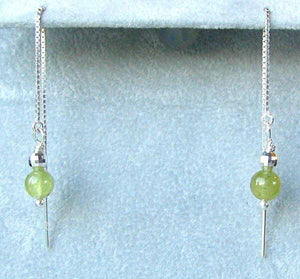 Grossular Garnet & Sterling Earrings Threaders 306534 - PremiumBead Primary Image 1