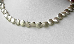 Designer Four Brushed Solid Sterling Silver Coin Beads 7223 - PremiumBead Alternate Image 3