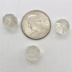Rare! 3 Hand Carved Quartz Lotus 12mm Beads - PremiumBead Alternate Image 5