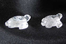 Load image into Gallery viewer, Majestic 2 Carved Clear Quartz Sea Turtle Beads - PremiumBead Primary Image 1
