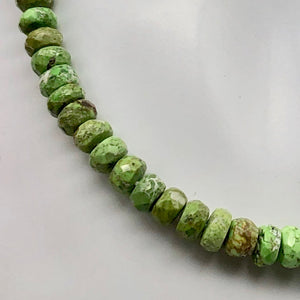 2 Natural Gaspeite Faceted Roundel Beads 9183