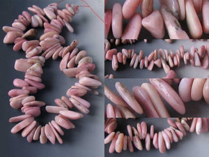 Pretty Pink Peruvian Opal Briolette Bead 8 inchStrand 10505 - PremiumBead Alternate Image 4