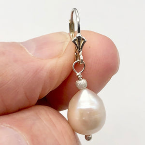 Gorgeous Natural Pearl Solid Sterling Silver Earrings - PremiumBead Alternate Image 2