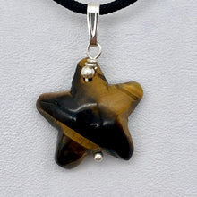 Load image into Gallery viewer, Tiger Eye Starfish Pendant Necklace | Semi Precious Stone | Silver Pendant | - PremiumBead Primary Image 1
