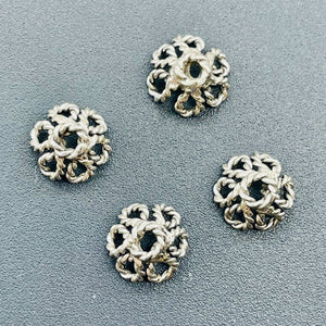 Intricate~ 2.3G Solid Sterling Silver Filigree 9x6mm Bead Caps 004037