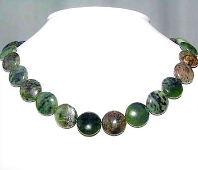 Luxuriant Nephrite Jade Coin Bead Strand 108653 - PremiumBead Primary Image 1