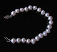 Load image into Gallery viewer, Creamy White 7mm FW Pearl &amp; Silver 7&quot; Bracelet 9916D - PremiumBead Alternate Image 2
