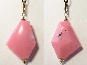 Designer! Pink Peruvian Opal & Vermeil Pendant 509862D - PremiumBead Primary Image 1