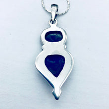 Load image into Gallery viewer, Exotic Labradorite, Blue Sodalite and Sterling Silver Pendant Necklace - PremiumBead Alternate Image 4
