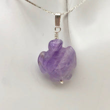 Load image into Gallery viewer, Majestic Hand Carved Amethyst Sea Turtle and Sterling Silver Pendant 509276AMDS - PremiumBead Alternate Image 6
