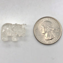 Load image into Gallery viewer, 2 Wild Hand Carved Clear Quartz Elephant Beads | 22.5x21x10mm | Clear - PremiumBead Alternate Image 6
