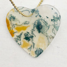 Load image into Gallery viewer, Limbcast Agate Heart Bead | 29x30x2mm | Yellow/Green/Clear | Heart | 1 Bead | - PremiumBead Alternate Image 7

