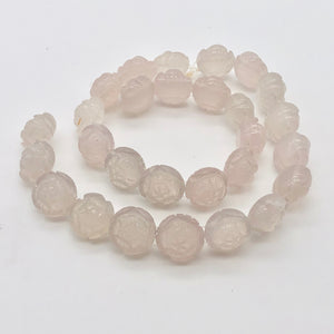 Bloomin' 2 Carved Flower Pink Chalcedony Rose Double Drilled Beads 10783 - PremiumBead Alternate Image 6