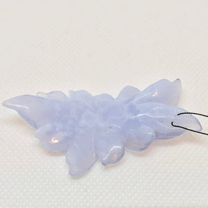50cts Hand Carved Blue Chalcedony Flower Bead 009850Q - PremiumBead Alternate Image 3