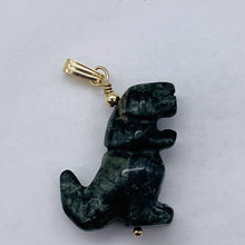 Load image into Gallery viewer, T-Rex Dinosaur Carved Kambaba Jasper 14K Gold Filled Pendant
