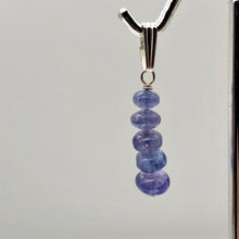 Load image into Gallery viewer, Tanzanite Sterling Silver Pendant | 1 I1/4 inch Long | 5 Beads |

