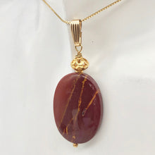 Load image into Gallery viewer, Fabulous Mookaite 30x20mm Oval 14k Gold Filled Pendant, 2 1/8 inches 506765D - PremiumBead Alternate Image 5
