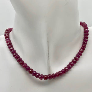 5 Natural Ruby 5.5to5x4.5to3.5mm Faceted Roundel Beads | Red | 6 cts | - PremiumBead Alternate Image 7