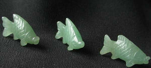 Swimmin' 2 Carved Aventurine Fish Koi Carp Beads | 23x11x8mm | Green - PremiumBead Primary Image 1