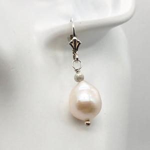 Gorgeous Natural Pearl Solid Sterling Silver Earrings - PremiumBead Alternate Image 5