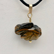 Load image into Gallery viewer, Tiger's Eye Bunny Rabbit Pendant Necklace|SemiPrecious Stone Jewelry|14K Pendant
