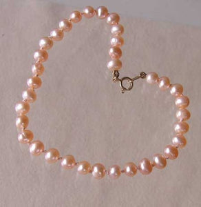 Sherbert Peach Pearl & 14Kgf 7" Bracelet 9916S - PremiumBead Primary Image 1