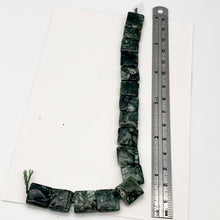 Load image into Gallery viewer, Siberia Russian Seraphinite 12x12x4mm Square Bead Half Strand | 16 Beads |
