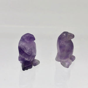 March of The Penguins 2 Carved Amethyst Beads | 21x12x11mm | Purple - PremiumBead Alternate Image 10
