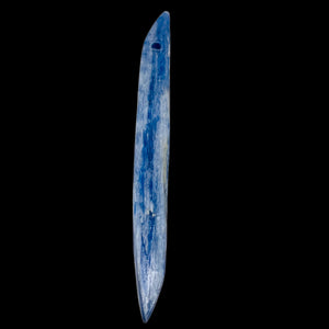 Kyanite 5.28g Spear Pendant Bead | 79x8x3mm | Blue Silver | 1 Bead |