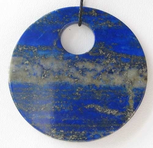 Starry Night Natural Lapis Disc Pendant Bead 9362C - PremiumBead Primary Image 1